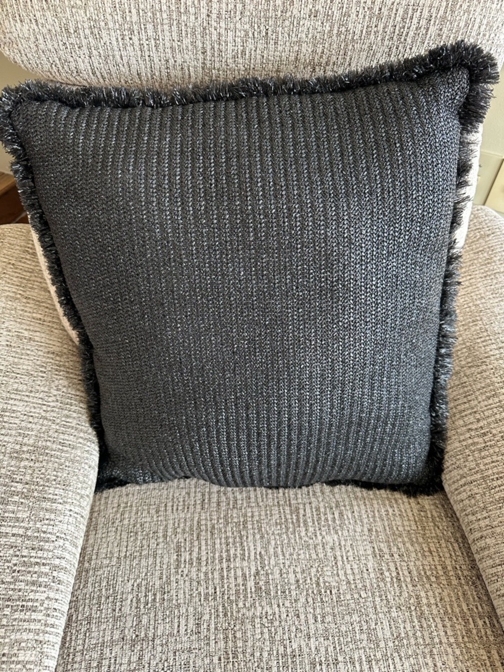 NWT BLACK “rattan-like” outdoor MILLI HOME PILLOW